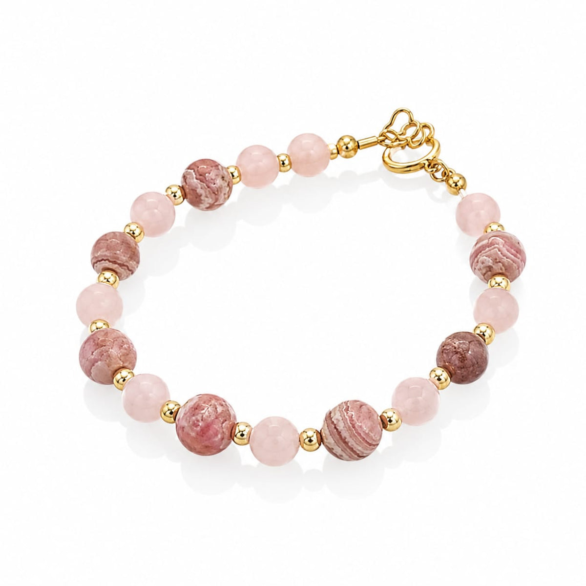 Crytsal Dream Light Pink Marble Beaded Bracelet
