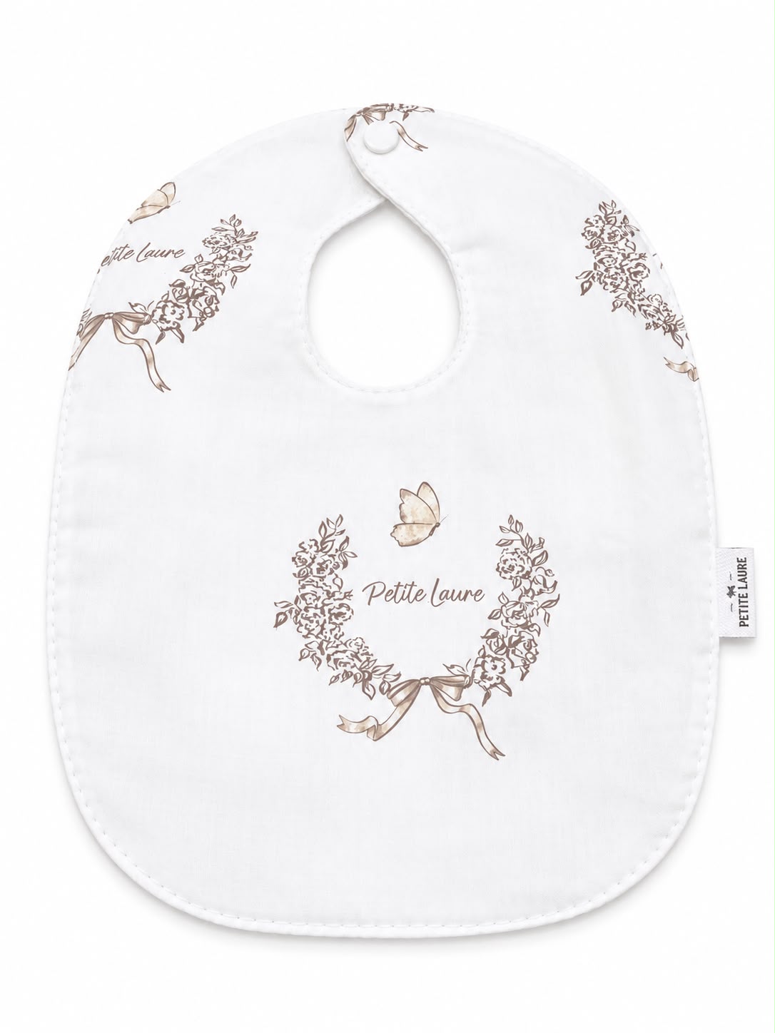 Petite Laure Butterfly Bib - Cream