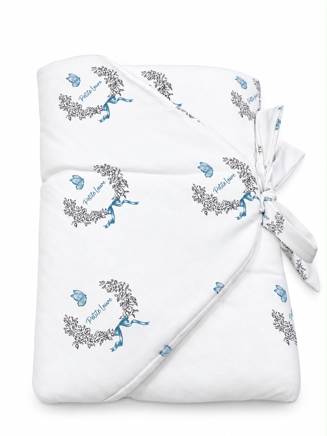 Petite Laure Bow Butterfly Wrap - Blue