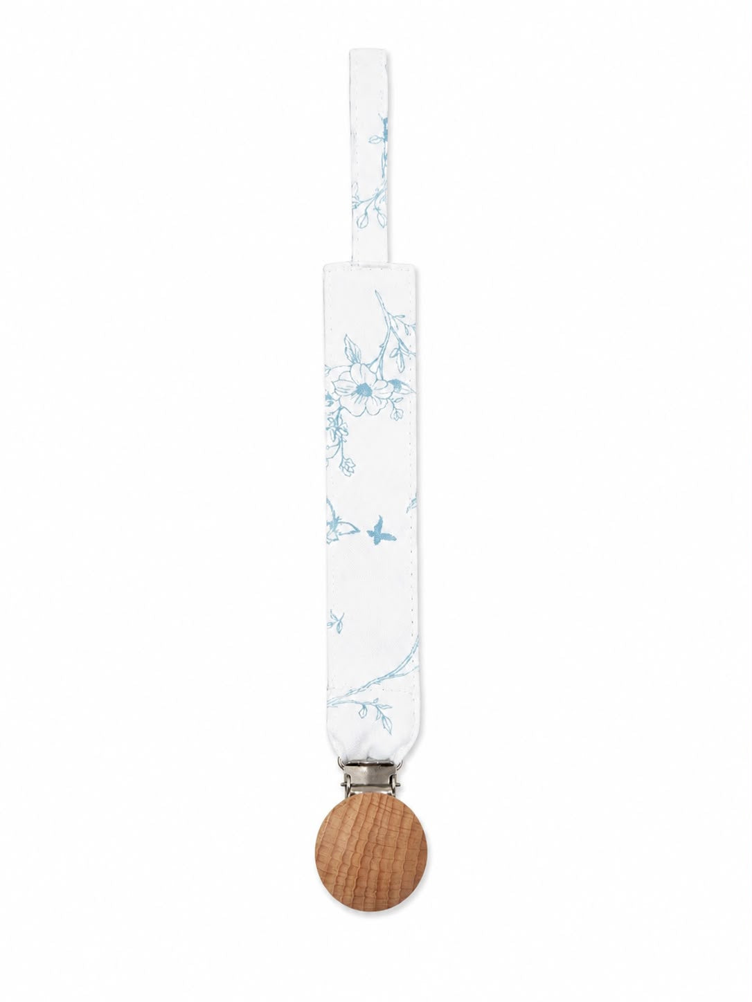 Petite Laure Garden Pacifier Clip - Blue