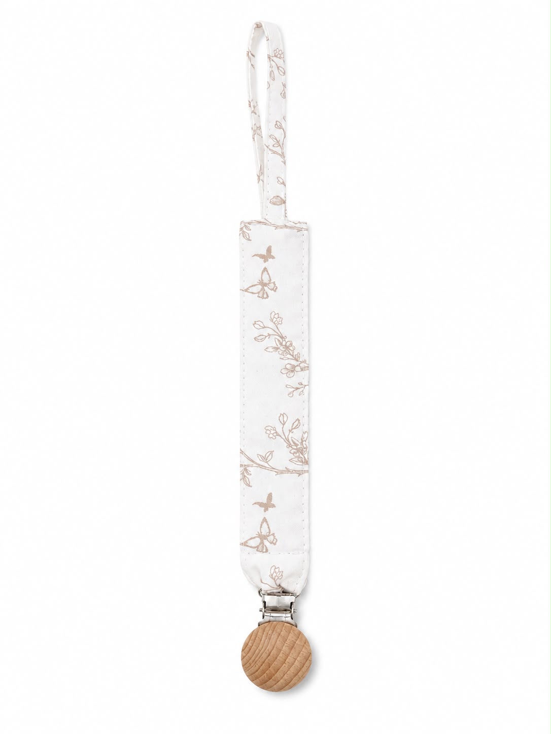 Petite Laure Garden Pacifier Clip- Taupe