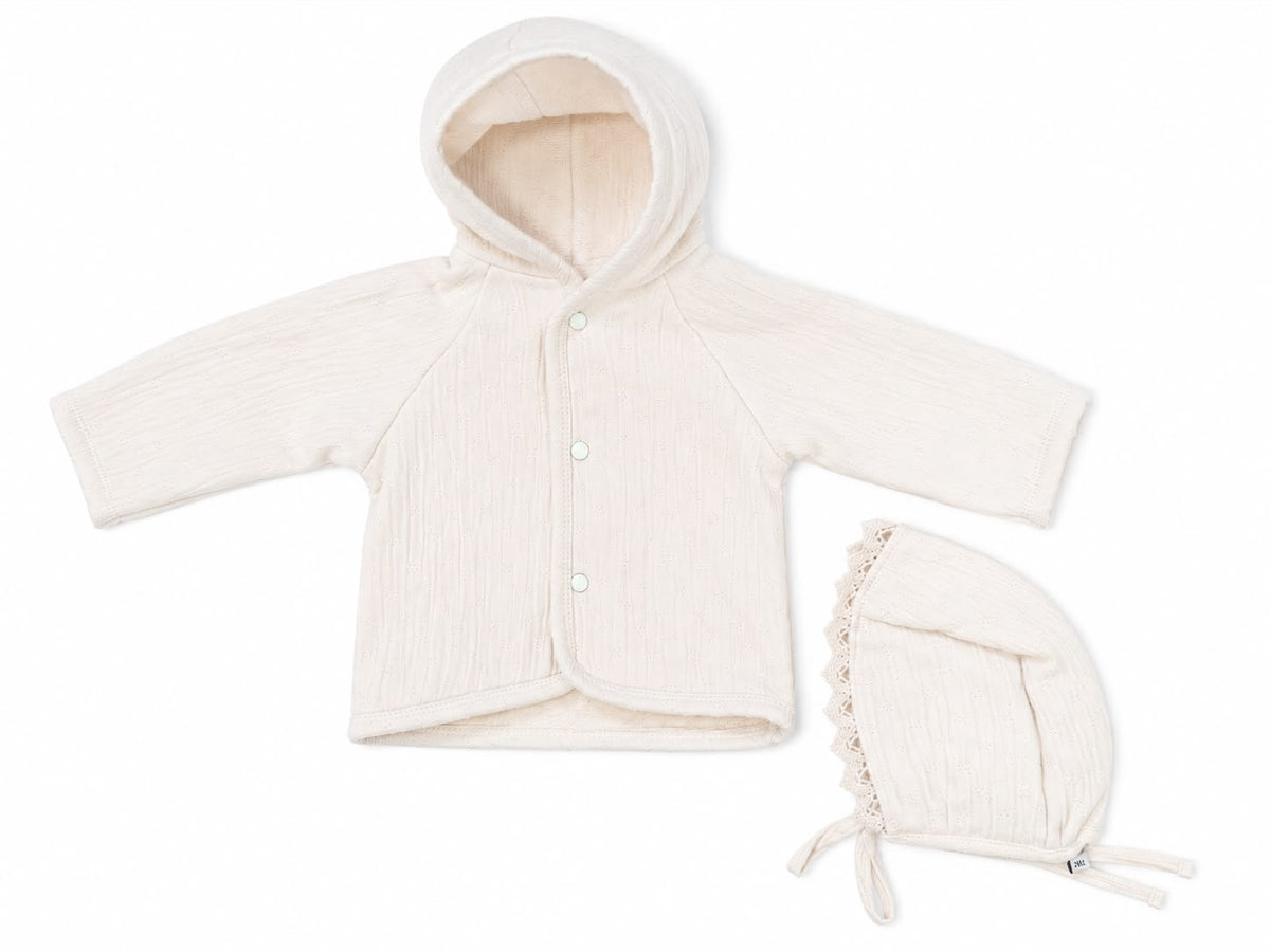 Bebe Organic Lumi Jacket & Bonnet - Natural