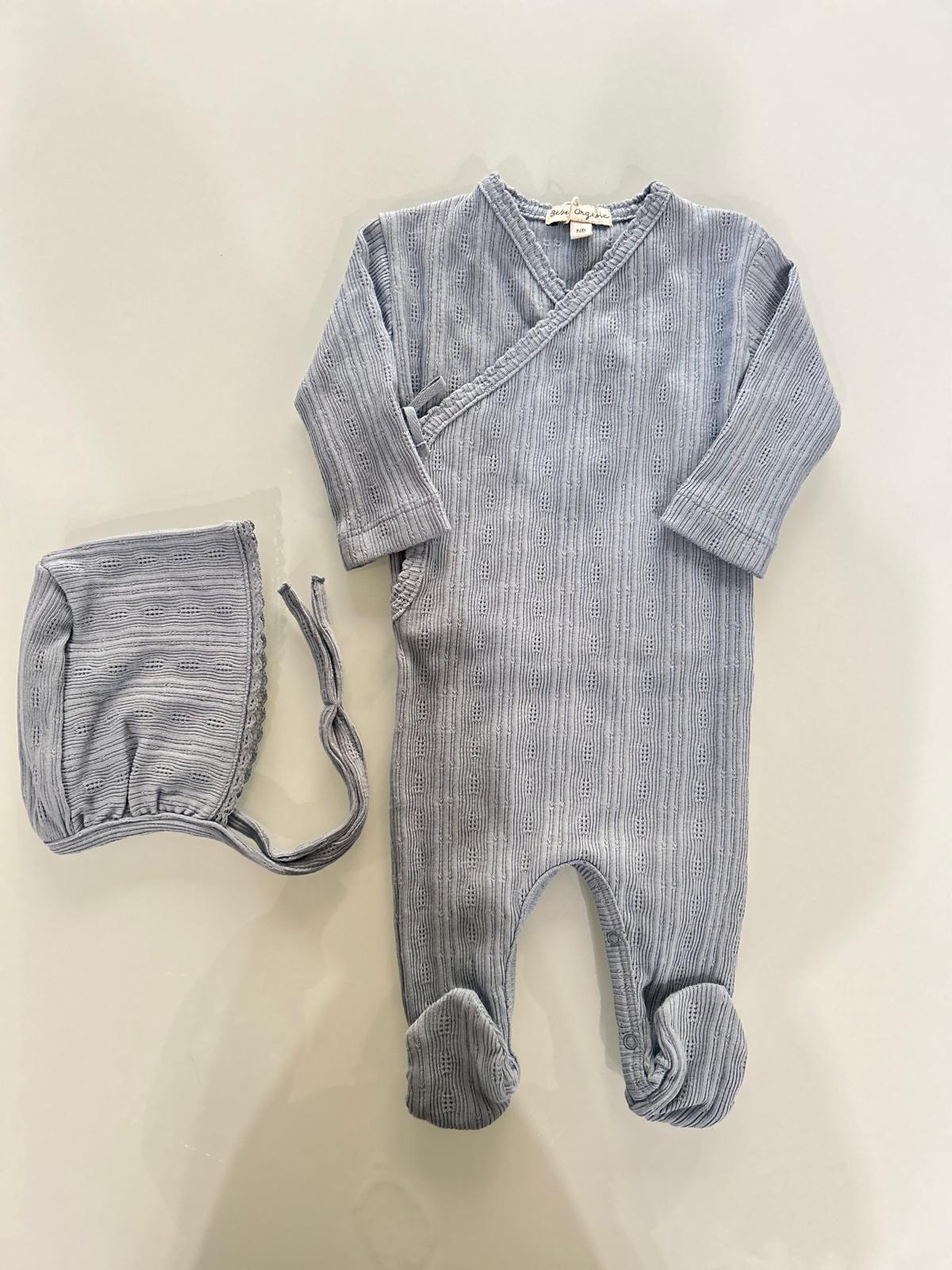 Bebe Organic Wrap Footie & Hat – Babys breath layette