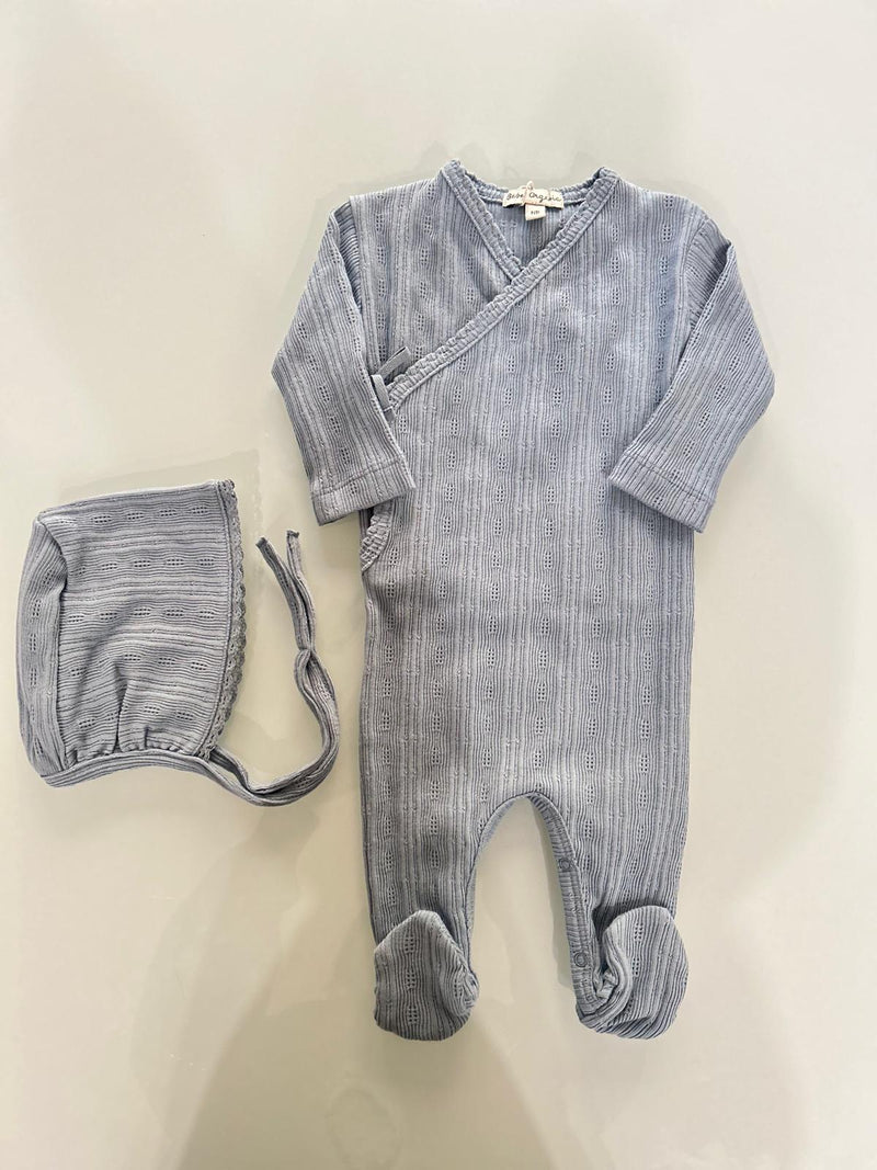 Bebe Organic Wrap Footie & Hat