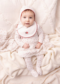 Minilabel Heart Kimono Bib - Cream