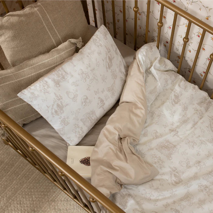 Petite Belle Toile Collection Crib Set - Taupe