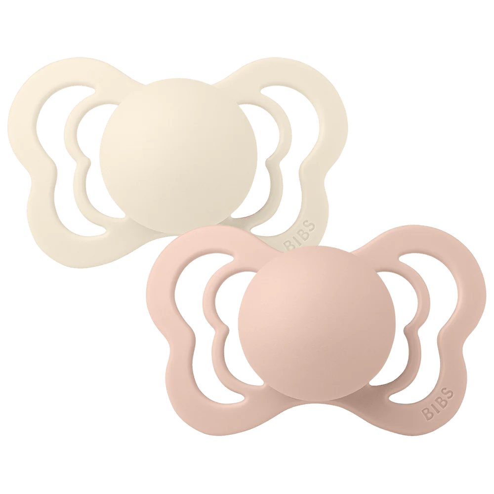 Bibs Couture 2 Pack Pacifiers - Ivory/Blush