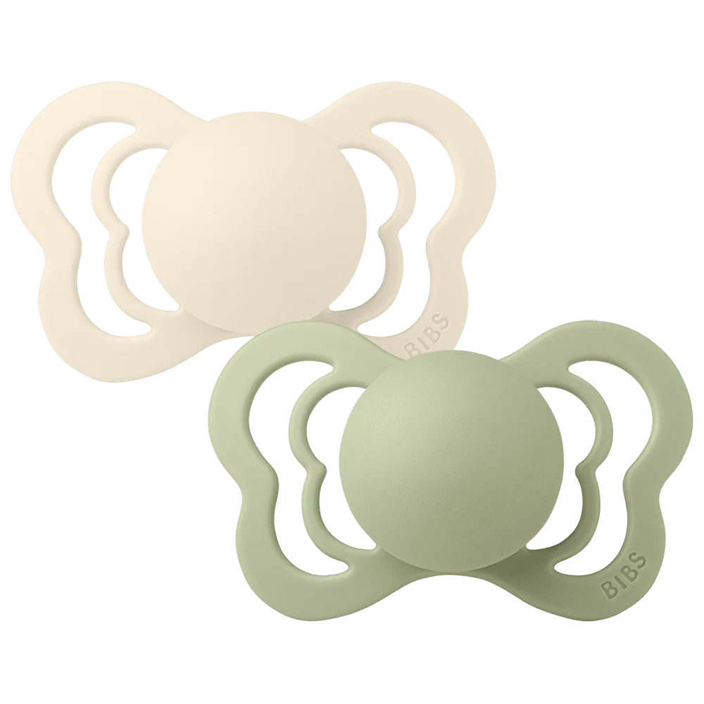 Bibs Couture 2 Pack Pacifiers - Ivory/Sage