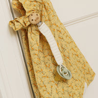 Bibs Knitted Pacifier Clip - Ivory