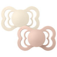 Bibs Supreme Two Pack Pacifiers - Ivory/Blush