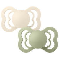 Bibs Supreme Two Pack Pacifiers - Ivory/Sage