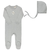 Aurora Rocking Horse Footie & Bonnet - Blue