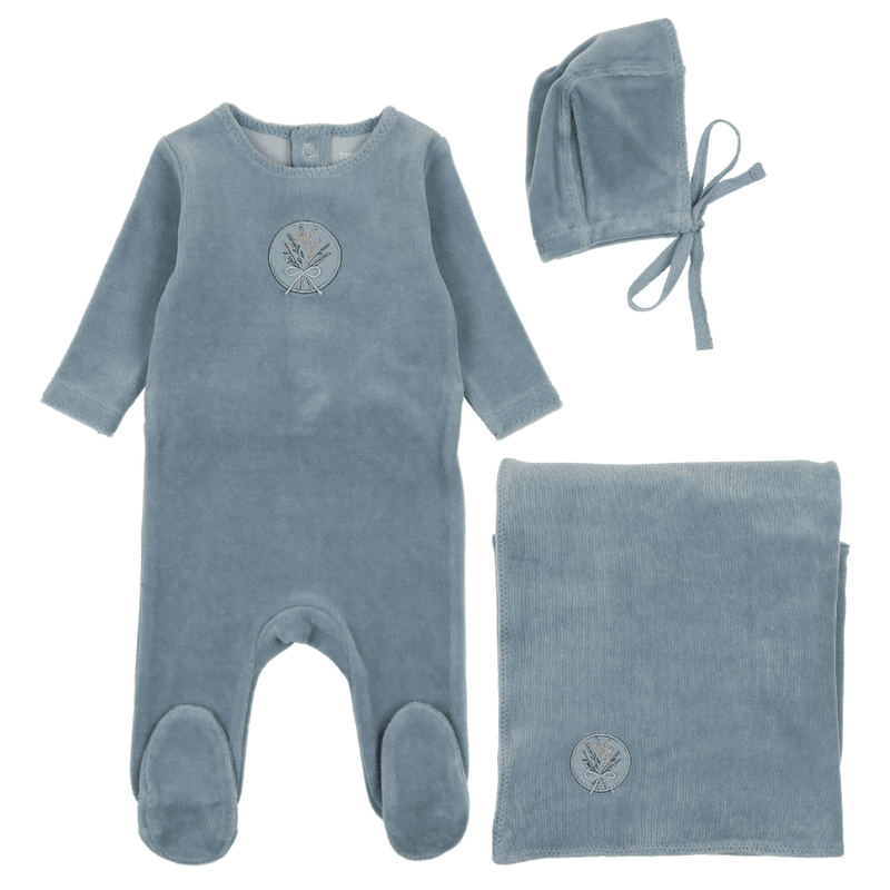 Bee & Dee Embroidered Center Embossed Layette Set