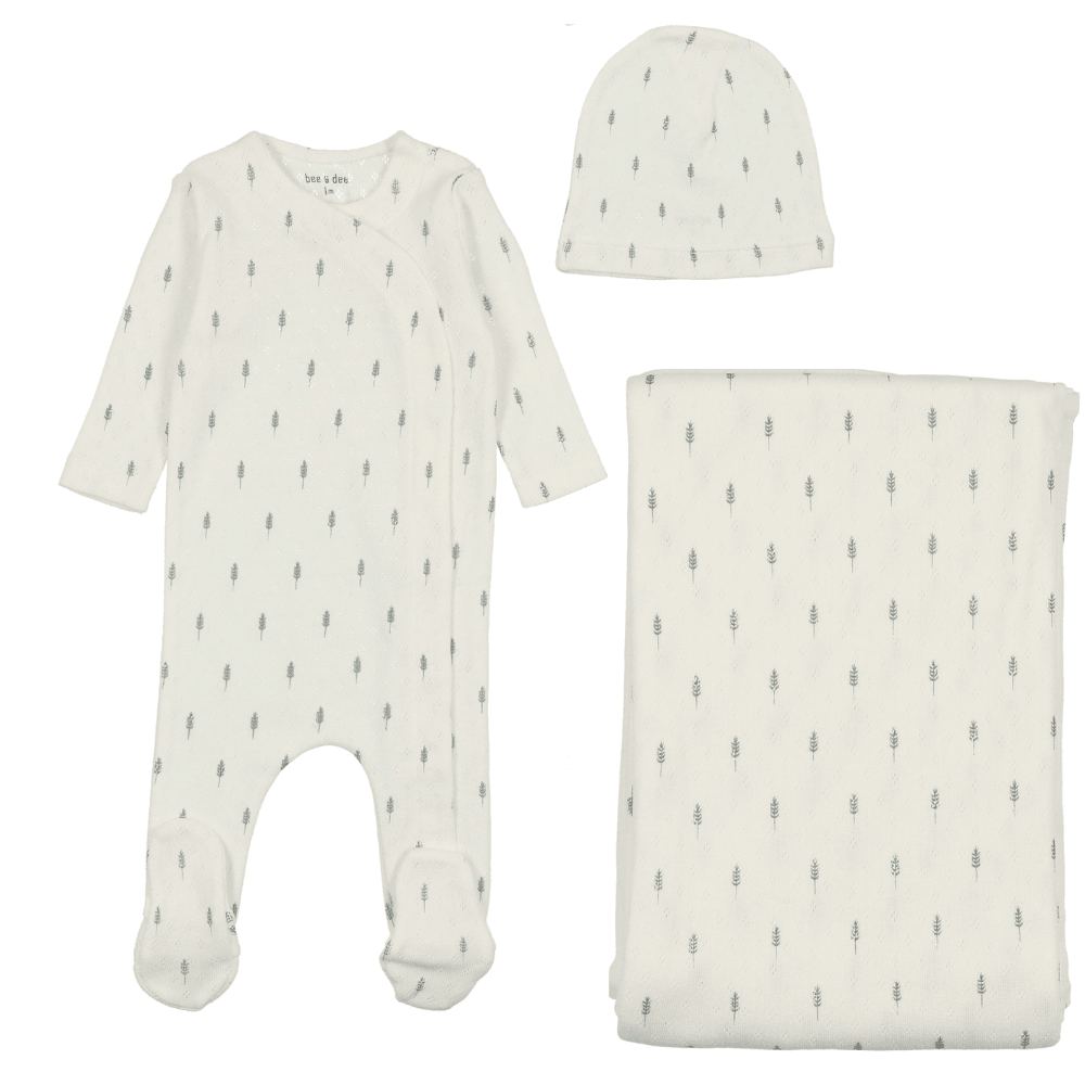 Bee & Dee Pointelle Wheat Layette Set