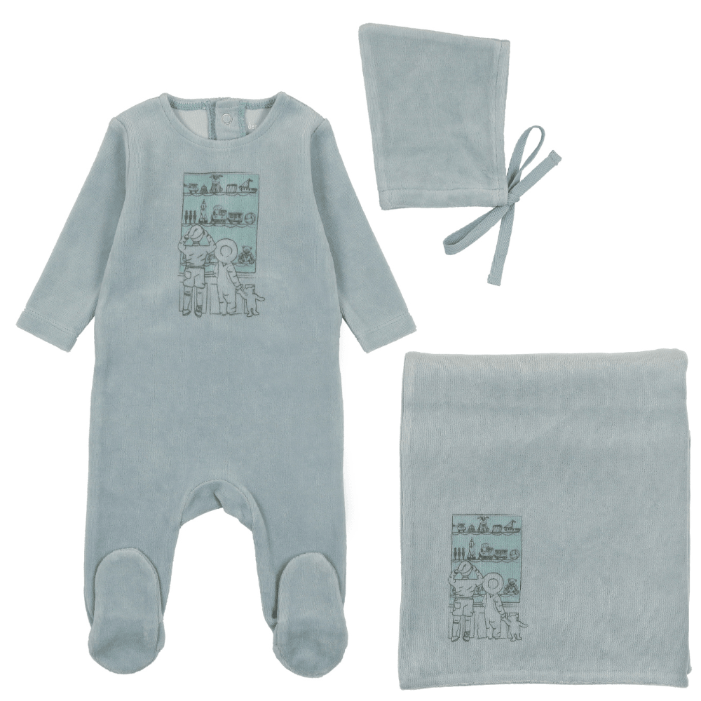 Bee & Dee Velour Window Layette Set