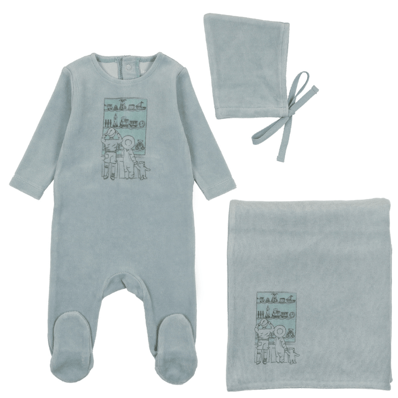 Bee & Dee Velour Window Layette Set