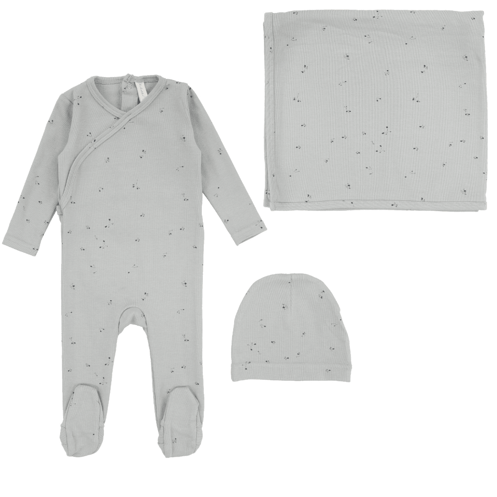 Lilette Printed Wrapover Layette Set Aw24