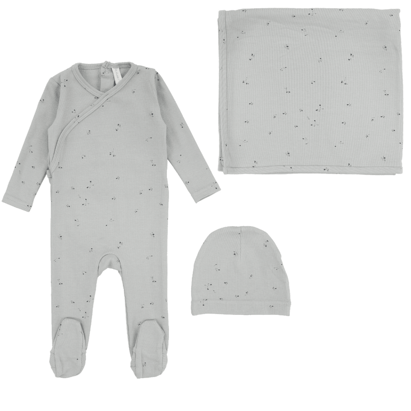 Lilette Printed Wrapover Layette Set Aw24