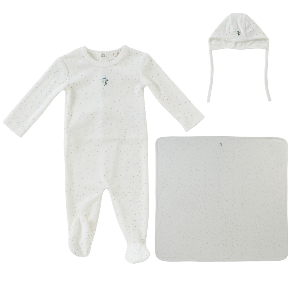 Kipp Garden Party Layette Set - Blue