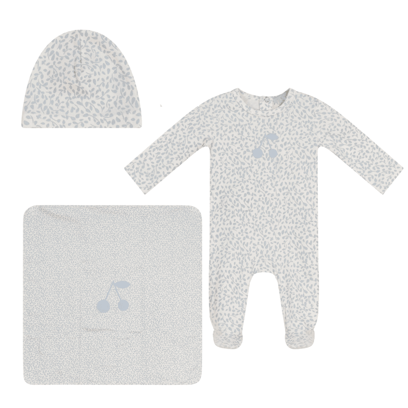 Lux All Over Cherry Print Layette Set