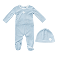 Kipp Leaf Motif Footie & Hat