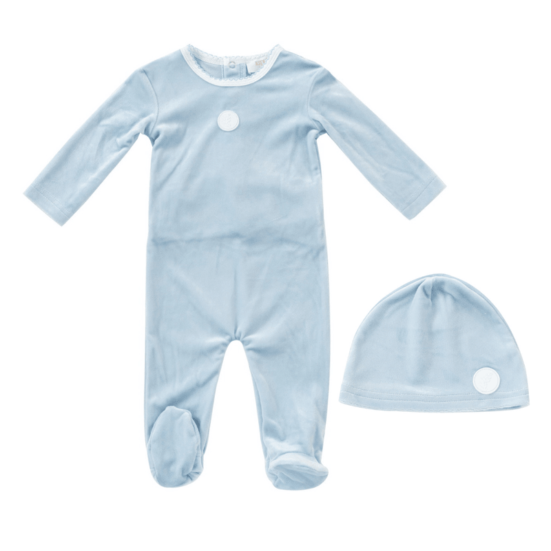 Kipp Leaf Motif Footie & Hat