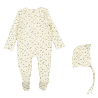 Ladida Flowering Fern Footie & Bonnet