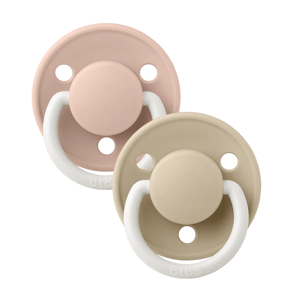 Bibs Delux 2 pack pacifiers - Blush Glow/Vanilla Glow