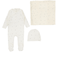 Lilette Printed Wrapover Layette Set Aw24