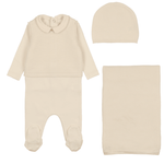 Bee & Dee Grace Footie, Vest & Beanie Set W Blanket