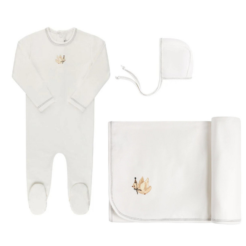 Elys & Co Organic French Terry Bird Layette Set