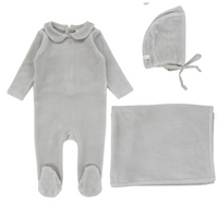 Lilette Velour Collar Layette Set