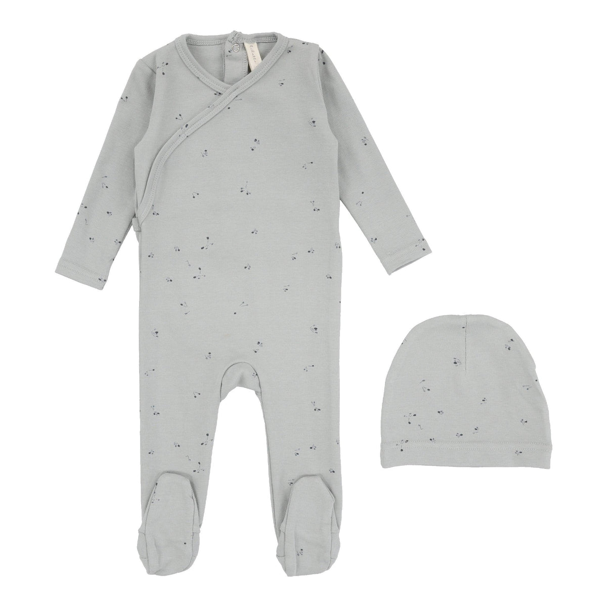 Lilette Printed Wrapover Footie & Hat AW24