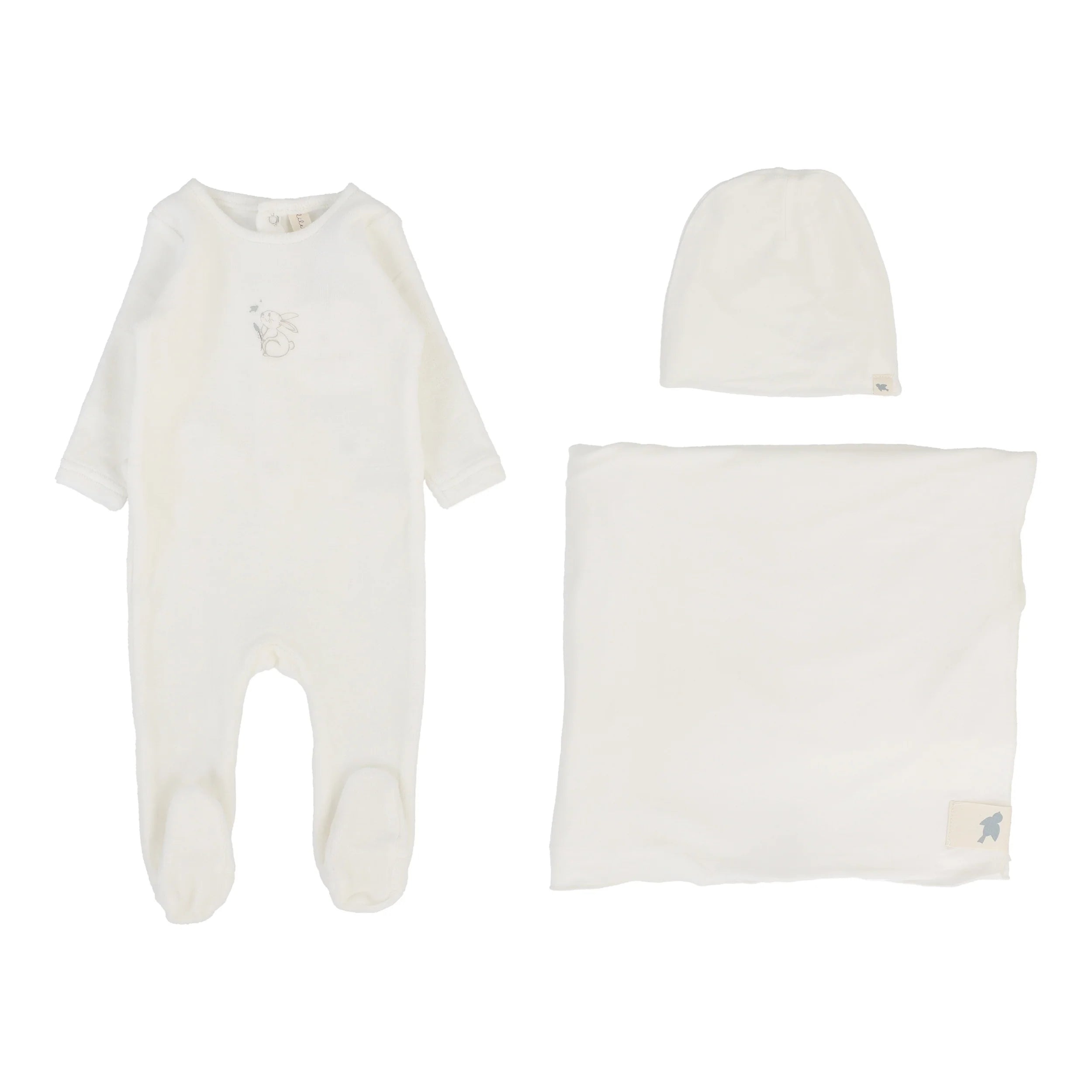 Lilette Velour Forest Graphic Layette Set -Winter White/Oat