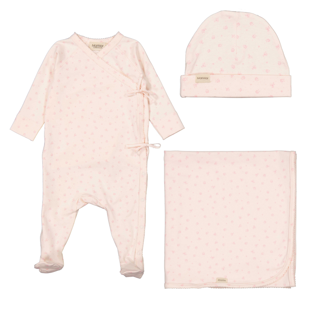 Marmar Pink Dahlia Layette Set