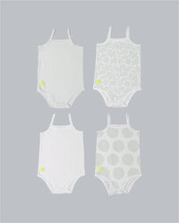 Dott 4 Pack Sleeveless Printed Undershirts - Boys