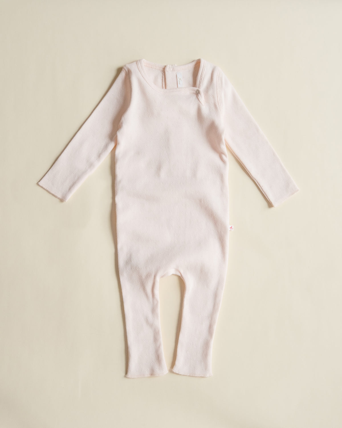 Ferne Footless Long Romper - Barely Pink