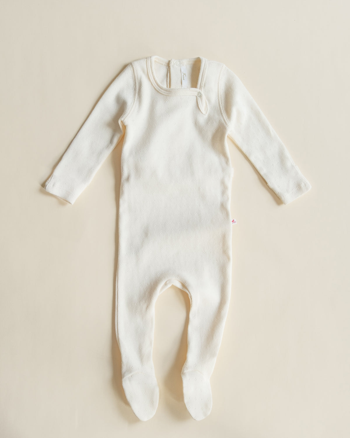 Ferne Pointelle Footie & Bonnet - Ecru