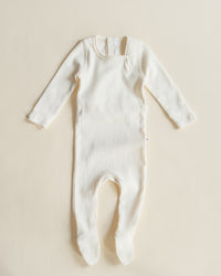 Ferne Pointelle Footie & Bonnet - Ecru