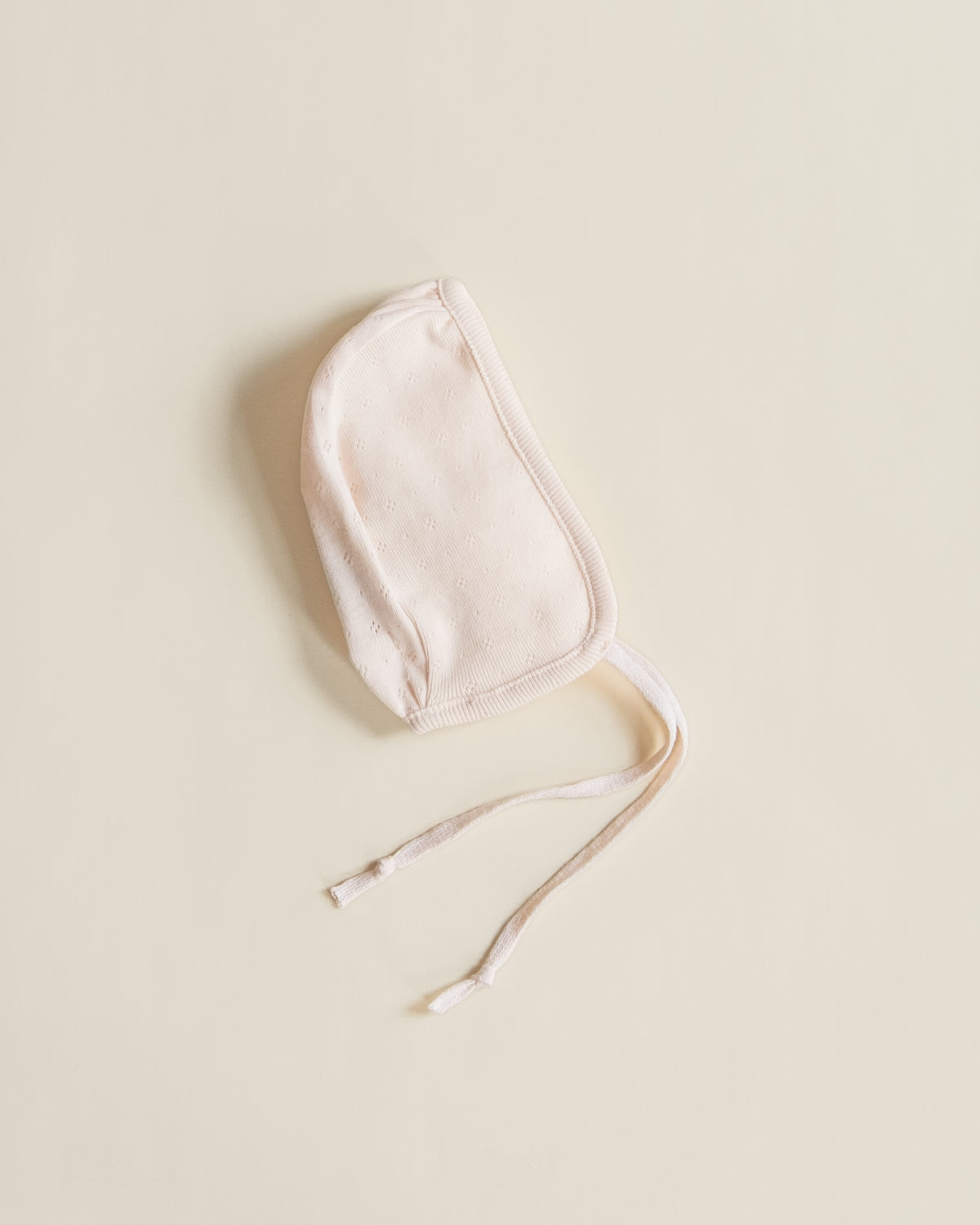 Ferne Footless Long Romper & Bonnet - Barely Pink