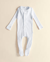 Ferne Slub Long John Footie & Hat - Barely Blue