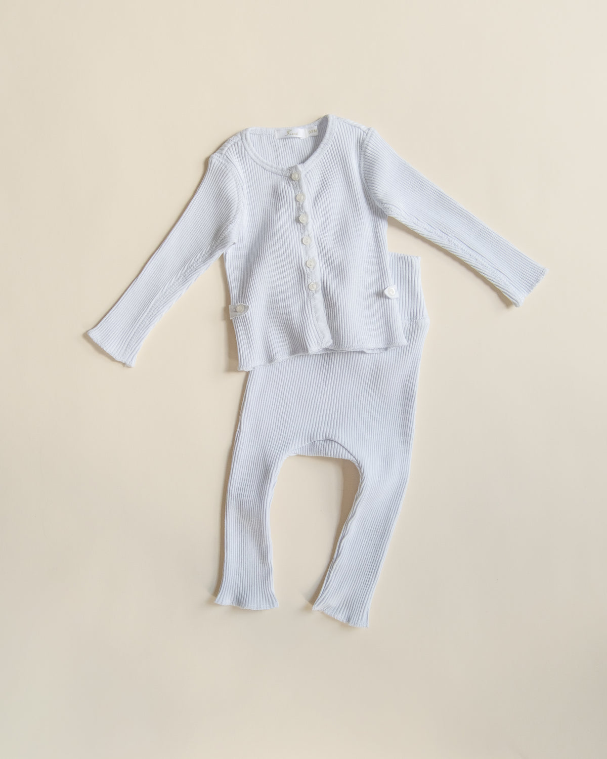 Ferne Footless Cardigan Set - Barely Blue