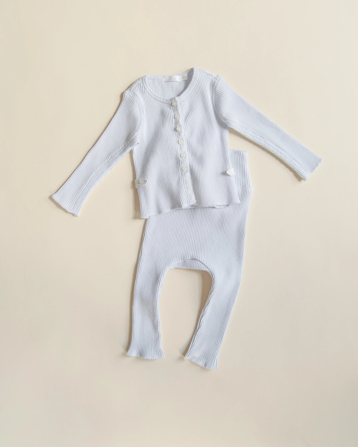 Ferne Footless Cardigan Set W Beanie - Barely Blue