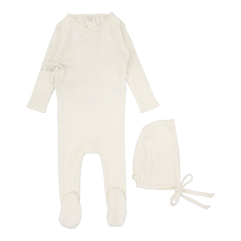 Lilette Fine Pointelle Footie & Hat