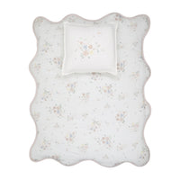 Peluche Gingham Floral Bamboo Filled Blanket + Pillow Case - Pink