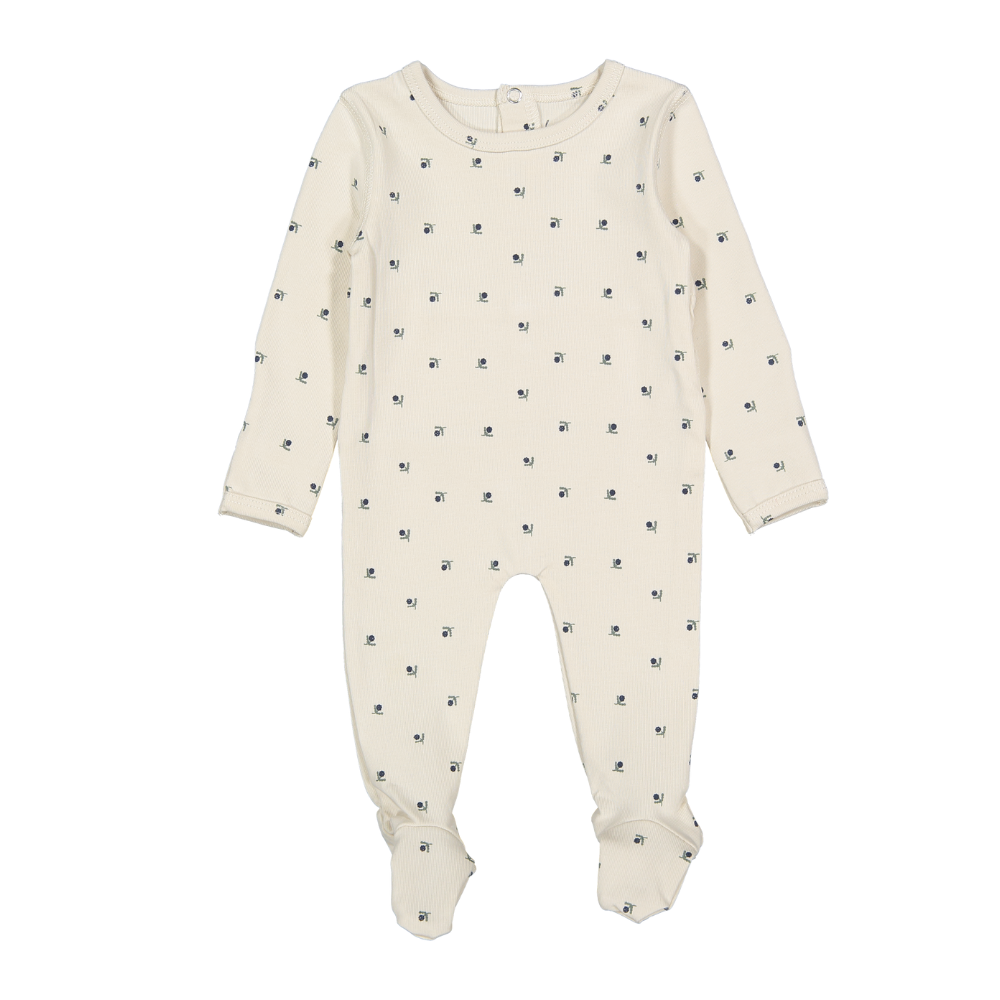 Lovely Littles Mini Stitch Footie - Blue