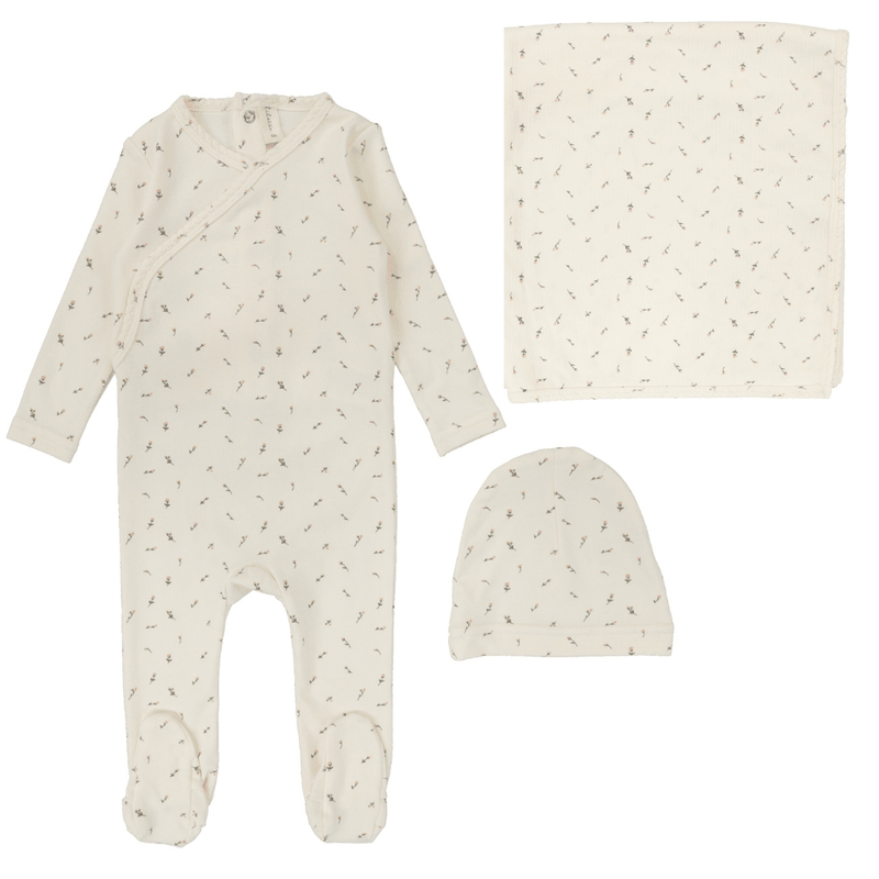 Lilette Printed Wrapover Layette Set Aw24