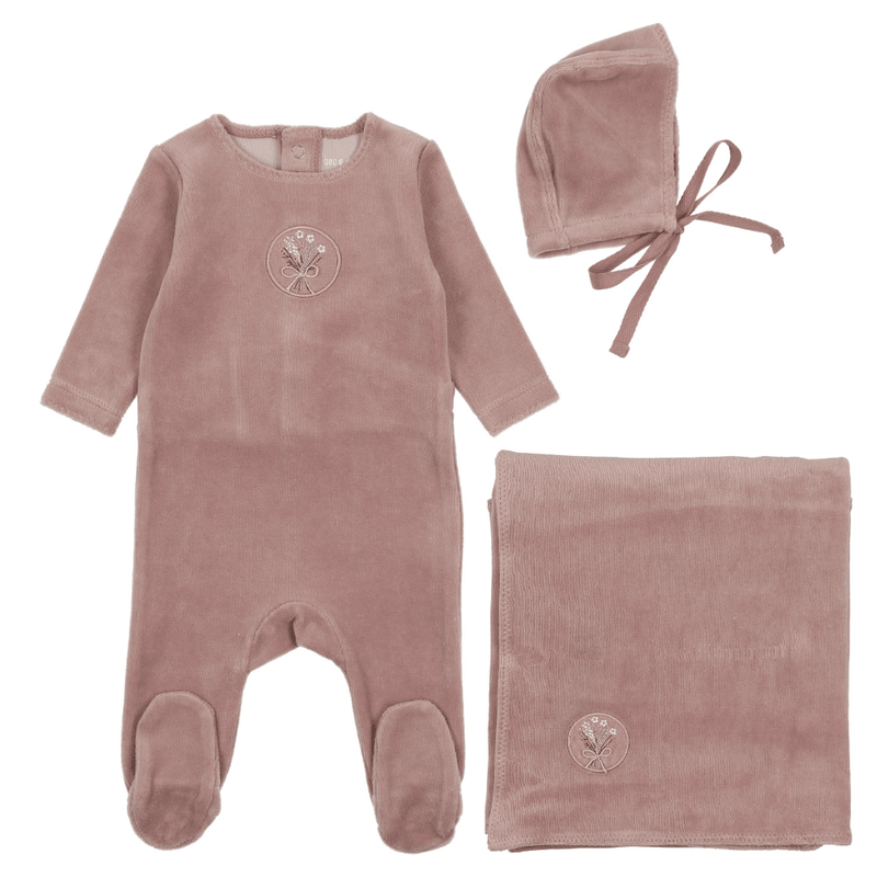 Bee & Dee Embroidered Center Embossed Layette Set