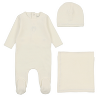 Bee & Dee Classic Velour Bow Wreath Layette Set