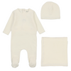 Bee & Dee Classic Velour Bow Wreath Layette Set